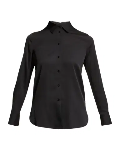 Vince Slim-Fit Long-Sleeve Stretch-Silk Blouse | Thumbnail 1 Vince Slim-Fit Long-Sleeve Stretch-Silk Blouse | Thumbnail 1
