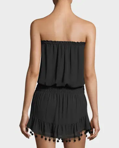 Ramy Brook Marcie Strapless Coverup Dress with Pompoms | Thumbnail 2 Ramy Brook Marcie Strapless Coverup Dress with Pompoms | Thumbnail 2