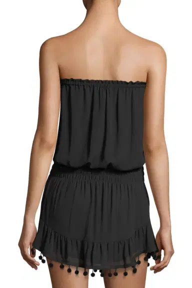 Ramy Brook Marcie Strapless Coverup Dress with Pompoms | Thumbnail 4 Ramy Brook Marcie Strapless Coverup Dress with Pompoms | Thumbnail 4