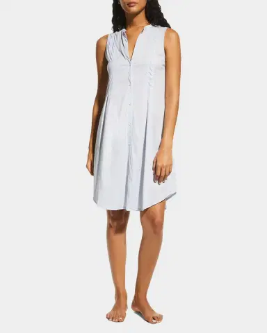 Hanro Cotton Deluxe Sleeveless Shirtwaist Nightgown | Thumbnail 2 Hanro Cotton Deluxe Sleeveless Shirtwaist Nightgown | Thumbnail 2