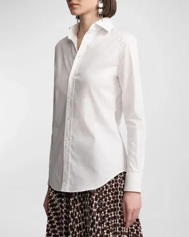 Ralph Lauren Collection Charmain Slim-Fit Stretch Poplin Shirt | Thumbnail 6 Ralph Lauren Collection Charmain Slim-Fit Stretch Poplin Shirt | Thumbnail 6