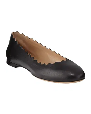 Chloé Lauren Scalloped Leather Ballet Flats | Thumbnail 1 Chloé Lauren Scalloped Leather Ballet Flats | Thumbnail 1