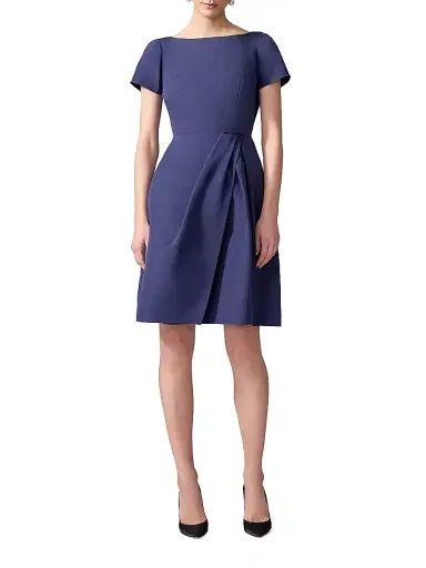 Carolina Herrera Women's Icon Silk Faille Cocktail Dress - Midnight - Size 18 | Thumbnail 2 Carolina Herrera Women's Icon Silk Faille Cocktail Dress - Midnight - Size 18 | Thumbnail 2