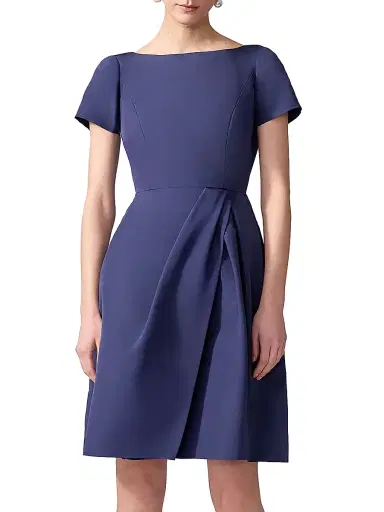 Carolina Herrera Women's Icon Silk Faille Cocktail Dress - Midnight - Size 18 | Thumbnail 3 Carolina Herrera Women's Icon Silk Faille Cocktail Dress - Midnight - Size 18 | Thumbnail 3