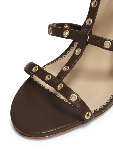 Cinq à Sept Women's Maisie Grommet Strappy Leather Block Sandals - Chocolate - Size 11 | Thumbnail 5 Cinq à Sept Women's Maisie Grommet Strappy Leather Block Sandals - Chocolate - Size 11 | Thumbnail 5