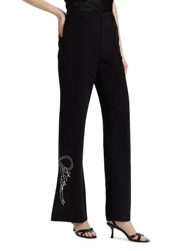 Cinq à Sept Women's Abeline Cascading Ribbon Pants | Thumbnail 4 Cinq à Sept Women's Abeline Cascading Ribbon Pants | Thumbnail 4