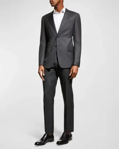 Emporio Armani Super 130s Wool Two-Piece Classic Fit Suit | Thumbnail 5 Emporio Armani Super 130s Wool Two-Piece Classic Fit Suit | Thumbnail 5