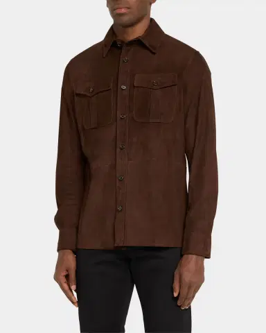 Ralph Lauren Purple Label Suede Overshirt | Thumbnail 4 Ralph Lauren Purple Label Suede Overshirt | Thumbnail 4