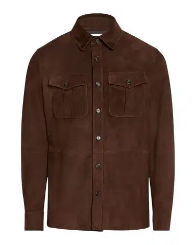 Ralph Lauren Purple Label Suede Overshirt | Thumbnail 1 Ralph Lauren Purple Label Suede Overshirt | Thumbnail 1