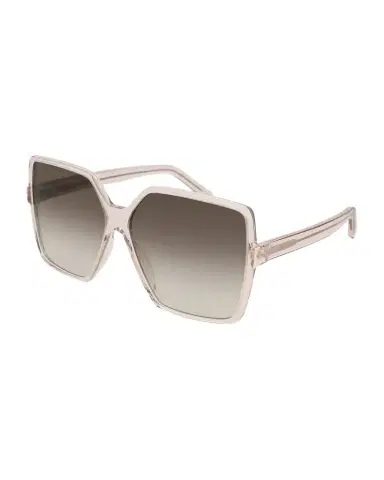 Saint Laurent SL 232 Betty Oversized Square Transparent Acetate Sunglasses, Nude | Thumbnail 1 Saint Laurent SL 232 Betty Oversized Square Transparent Acetate Sunglasses, Nude | Thumbnail 1