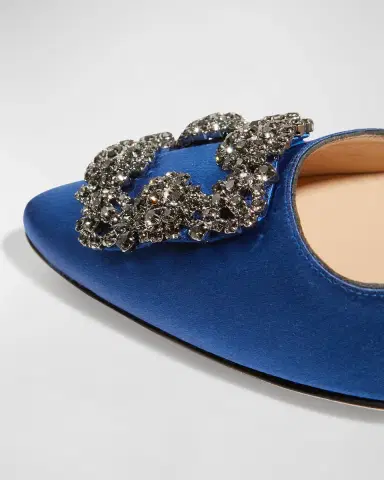 Manolo Blahnik Hangisi 105mm Satin High-Heel Pumps | Thumbnail 4 Manolo Blahnik Hangisi 105mm Satin High-Heel Pumps | Thumbnail 4