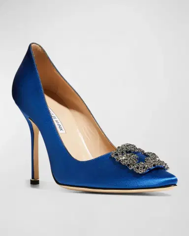 Manolo Blahnik Hangisi 105mm Satin High-Heel Pumps | Thumbnail 6 Manolo Blahnik Hangisi 105mm Satin High-Heel Pumps | Thumbnail 6