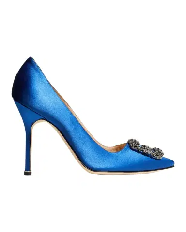Manolo Blahnik Hangisi 105mm Satin High-Heel Pumps | Thumbnail 1 Manolo Blahnik Hangisi 105mm Satin High-Heel Pumps | Thumbnail 1