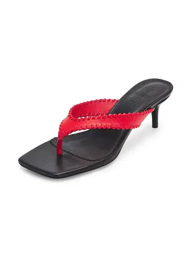 Cinq à Sept Women's Woven Leather Kitten-Heel Sandals - Bisou Black - Size 11 | Thumbnail 2 Cinq à Sept Women's Woven Leather Kitten-Heel Sandals - Bisou Black - Size 11 | Thumbnail 2