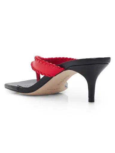 Cinq à Sept Women's Woven Leather Kitten-Heel Sandals - Bisou Black - Size 11 | Thumbnail 3 Cinq à Sept Women's Woven Leather Kitten-Heel Sandals - Bisou Black - Size 11 | Thumbnail 3