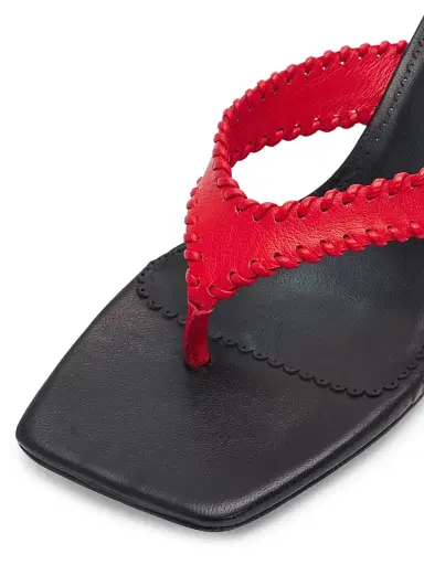 Cinq à Sept Women's Woven Leather Kitten-Heel Sandals - Bisou Black - Size 11 | Thumbnail 6 Cinq à Sept Women's Woven Leather Kitten-Heel Sandals - Bisou Black - Size 11 | Thumbnail 6