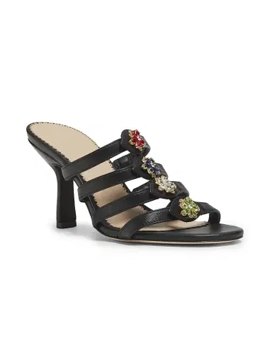 Cinq à Sept Women's Emmy Crystal-Embellished Strappy Leather Sandals - Black - Size 10 | Thumbnail 2 Cinq à Sept Women's Emmy Crystal-Embellished Strappy Leather Sandals - Black - Size 10 | Thumbnail 2