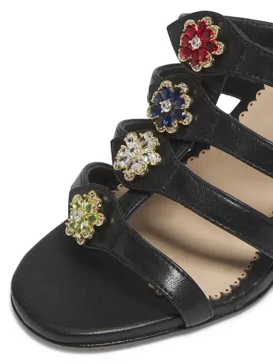 Cinq à Sept Women's Emmy Crystal-Embellished Strappy Leather Sandals - Black - Size 10 | Thumbnail 5 Cinq à Sept Women's Emmy Crystal-Embellished Strappy Leather Sandals - Black - Size 10 | Thumbnail 5