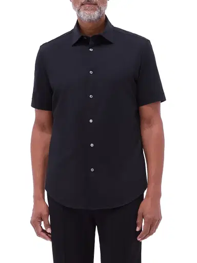 Bugatchi Men's Miles Stretch Cotton Button-Front Shirt | Thumbnail 3 Bugatchi Men's Miles Stretch Cotton Button-Front Shirt | Thumbnail 3