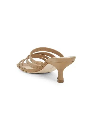 Cinq à Sept Women's Dana Strappy Leather Kitten Sandals - Brown Sugar - Size 9 | Thumbnail 3 Cinq à Sept Women's Dana Strappy Leather Kitten Sandals - Brown Sugar - Size 9 | Thumbnail 3