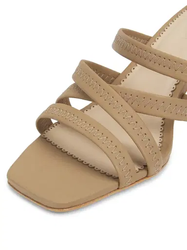Cinq à Sept Women's Dana Strappy Leather Kitten Sandals - Brown Sugar - Size 9 | Thumbnail 5 Cinq à Sept Women's Dana Strappy Leather Kitten Sandals - Brown Sugar - Size 9 | Thumbnail 5