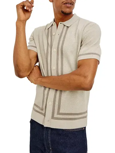 Rails Men's Leo Cotton-Blend Shirt - Driftwood Melange | Thumbnail 4 Rails Men's Leo Cotton-Blend Shirt - Driftwood Melange | Thumbnail 4