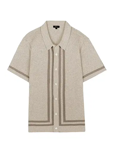 Rails Men's Leo Cotton-Blend Shirt - Driftwood Melange | Thumbnail 1 Rails Men's Leo Cotton-Blend Shirt - Driftwood Melange | Thumbnail 1