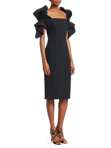 Badgley Mischka Women's Origami Sleeve Dress - | Thumbnail 3 Badgley Mischka Women's Origami Sleeve Dress - | Thumbnail 3