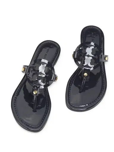 Tory Burch Women's Miller Patent Leather Thong Sandals - Navy | Thumbnail 4 Tory Burch Women's Miller Patent Leather Thong Sandals - Navy | Thumbnail 4