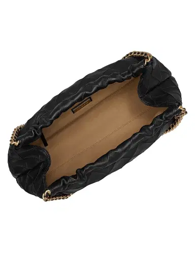 Tory Burch Women's Large Fleming Soft Leather Hobo Bag - Black | Thumbnail 2 Tory Burch Women's Large Fleming Soft Leather Hobo Bag - Black | Thumbnail 2