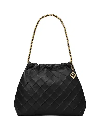 Tory Burch Women's Large Fleming Soft Leather Hobo Bag - Black | Thumbnail 1 Tory Burch Women's Large Fleming Soft Leather Hobo Bag - Black | Thumbnail 1
