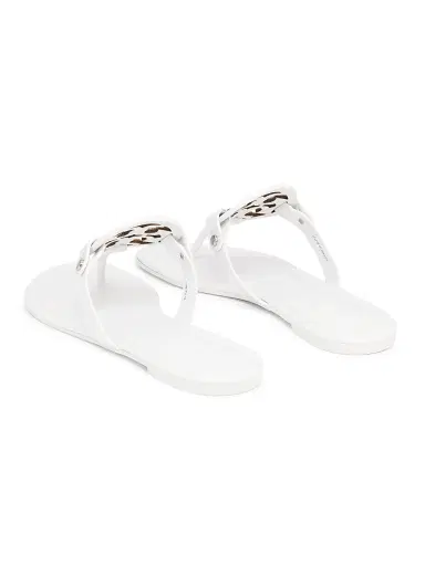 Tory Burch Women's Miller Patent Leather Thong Sandals - Optic White | Thumbnail 3 Tory Burch Women's Miller Patent Leather Thong Sandals - Optic White | Thumbnail 3