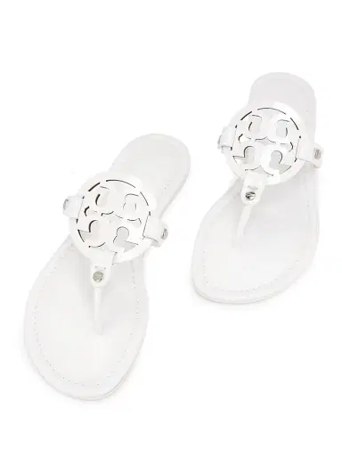 Tory Burch Women's Miller Patent Leather Thong Sandals - Optic White | Thumbnail 4 Tory Burch Women's Miller Patent Leather Thong Sandals - Optic White | Thumbnail 4