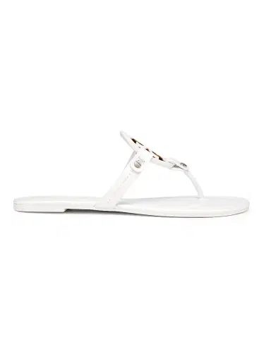Tory Burch Women's Miller Patent Leather Thong Sandals - Optic White | Thumbnail 1 Tory Burch Women's Miller Patent Leather Thong Sandals - Optic White | Thumbnail 1