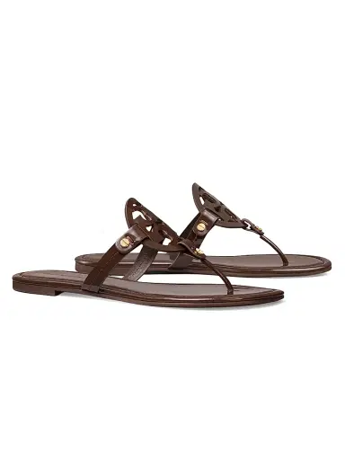 Tory Burch Women's Miller Patent Leather Thong Sandals - Coconut | Thumbnail 2 Tory Burch Women's Miller Patent Leather Thong Sandals - Coconut | Thumbnail 2