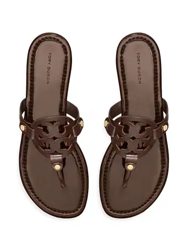 Tory Burch Women's Miller Patent Leather Thong Sandals - Coconut | Thumbnail 3 Tory Burch Women's Miller Patent Leather Thong Sandals - Coconut | Thumbnail 3