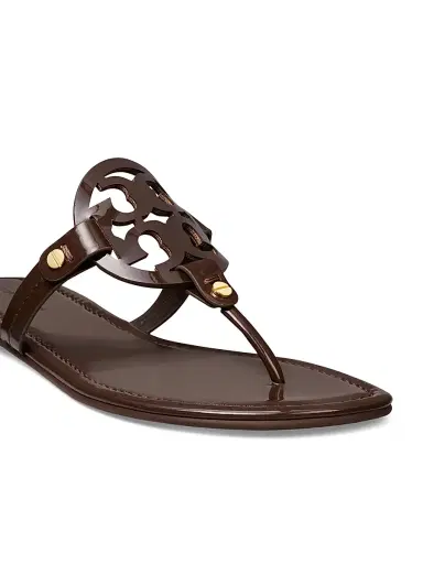 Tory Burch Women's Miller Patent Leather Thong Sandals - Coconut | Thumbnail 4 Tory Burch Women's Miller Patent Leather Thong Sandals - Coconut | Thumbnail 4