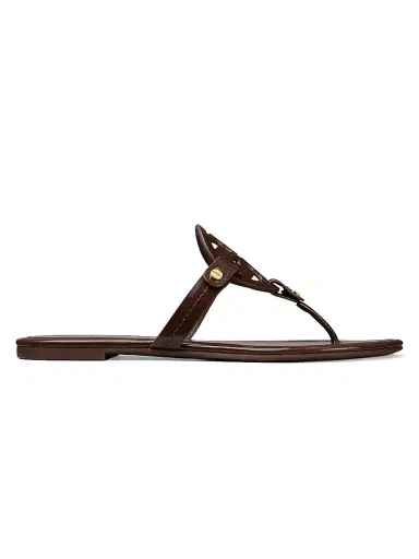 Tory Burch Women's Miller Patent Leather Thong Sandals - Coconut | Thumbnail 1 Tory Burch Women's Miller Patent Leather Thong Sandals - Coconut | Thumbnail 1