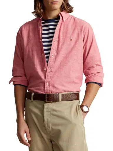 Polo Ralph Lauren Men's Chambray Sport Shirt - Nautical Red White | Thumbnail 3 Polo Ralph Lauren Men's Chambray Sport Shirt - Nautical Red White | Thumbnail 3