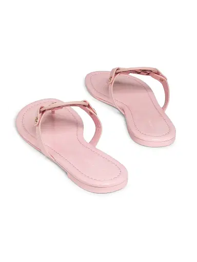 Tory Burch Women's Miller Leather Thong Sandals - Pink - Size 9.5 | Thumbnail 2 Tory Burch Women's Miller Leather Thong Sandals - Pink - Size 9.5 | Thumbnail 2