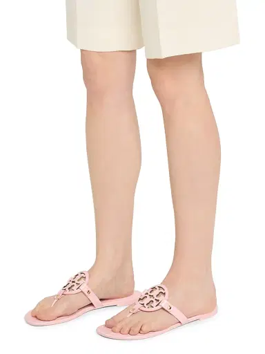Tory Burch Women's Miller Leather Thong Sandals - Pink - Size 9.5 | Thumbnail 8 Tory Burch Women's Miller Leather Thong Sandals - Pink - Size 9.5 | Thumbnail 8