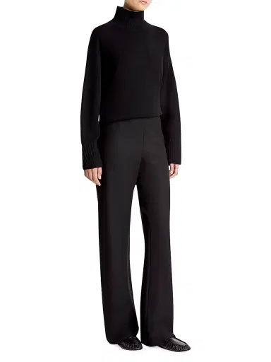 Vince Women's Wool-Blend High-Rise Pants | Thumbnail 2 Vince Women's Wool-Blend High-Rise Pants | Thumbnail 2