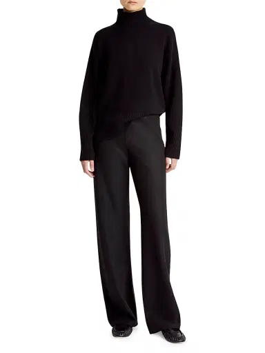 Vince Women's Wool-Blend High-Rise Pants | Thumbnail 3 Vince Women's Wool-Blend High-Rise Pants | Thumbnail 3