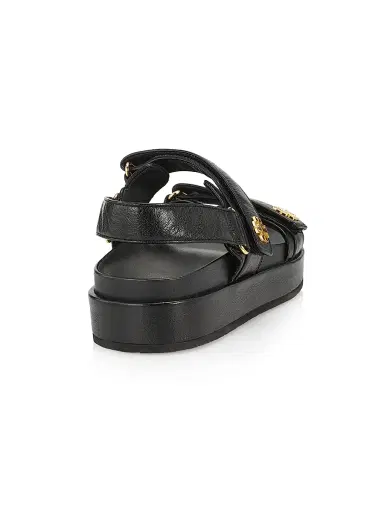 Tory Burch Women's Kira Sport Leather Sandals - Black - Size 9.5 | Thumbnail 3 Tory Burch Women's Kira Sport Leather Sandals - Black - Size 9.5 | Thumbnail 3