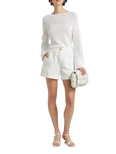 Vince Women's Mid-Rise Hemp Shorts | Thumbnail 2 Vince Women's Mid-Rise Hemp Shorts | Thumbnail 2