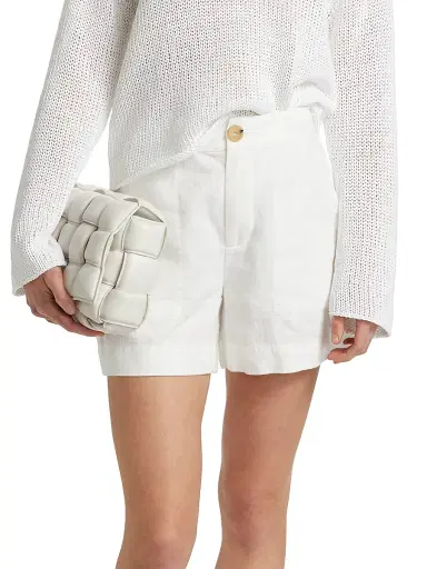 Vince Women's Mid-Rise Hemp Shorts | Thumbnail 3 Vince Women's Mid-Rise Hemp Shorts | Thumbnail 3