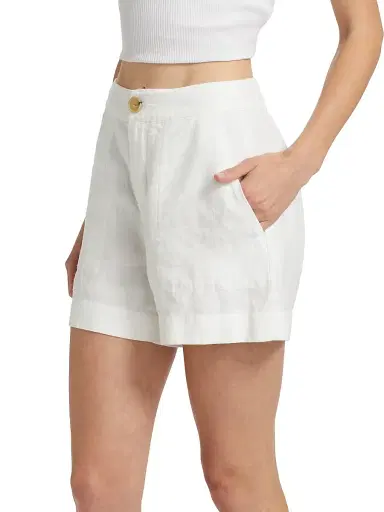 Vince Women's Mid-Rise Hemp Shorts | Thumbnail 4 Vince Women's Mid-Rise Hemp Shorts | Thumbnail 4