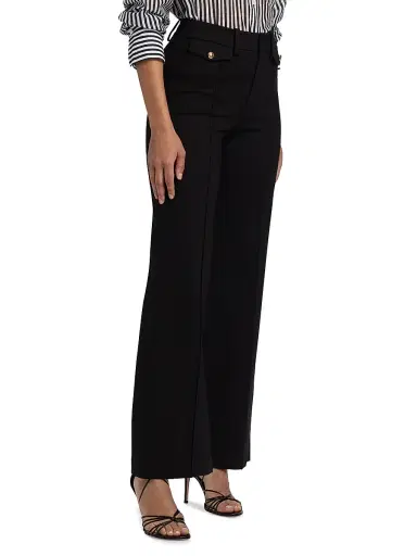 Frame Women's The Reboot Cropped Flare Trousers - Black - Size 12 | Thumbnail 4 Frame Women's The Reboot Cropped Flare Trousers - Black - Size 12 | Thumbnail 4