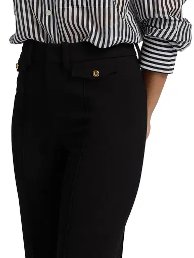 Frame Women's The Reboot Cropped Flare Trousers - Black - Size 12 | Thumbnail 6 Frame Women's The Reboot Cropped Flare Trousers - Black - Size 12 | Thumbnail 6
