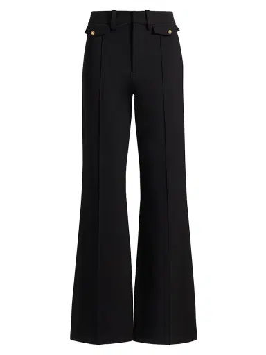 Frame Women's The Reboot Cropped Flare Trousers - Black - Size 12 | Thumbnail 1 Frame Women's The Reboot Cropped Flare Trousers - Black - Size 12 | Thumbnail 1